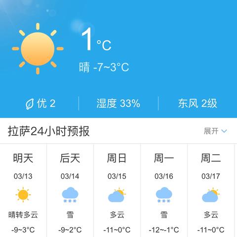 拉萨天气（拉萨天气预报15天查询）